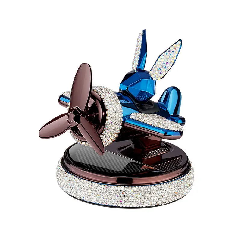 

Tom AutoDiamond Rabbit Astronaut Car Perfume Ornament Genuine Solar Rotating Freesia Scented Gel Ambient Lighting Plastic Decora
