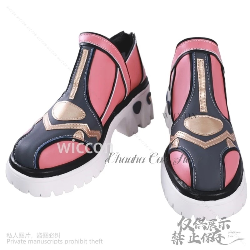 อะนิเมะเกม Genshin Impact คอสเพลย์ Varesa รองเท้าหวาน Y2K รูปแบบ Props สีชมพูกีฬาสวมใส่สําหรับหญิงหญิงฮาโลวีน Cos ที่กําหนดเอง