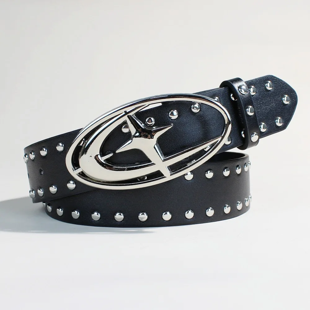 New Stylish Y2K Hollow PU Leather Fashion Punk Belt For Men Women-Trendy Accessory For Gift Giving Neutral Waist Belts Plus Size