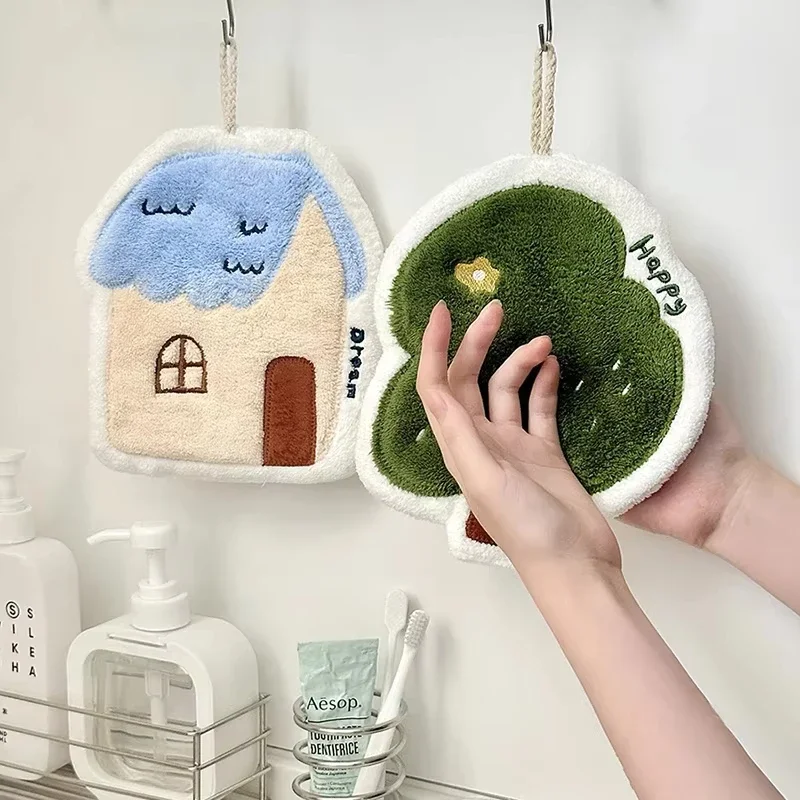 

Cute Cartoon Shaped Absorbent Hand Towels For Bathroom | House & Tree Designs | Soft and Decorative Kitchen Hand Towel