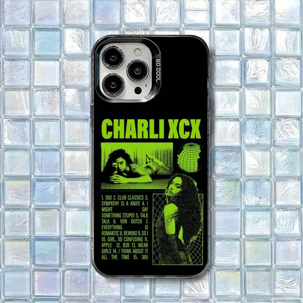 حافظة هاتف تشارلي XCX Party 4 U لهواتف iPhone 16,15,14,13,12,11,8,7,Pro,Max,Plus, Mini,XS,SE غطاء غير لامع مقاوم للصدمات