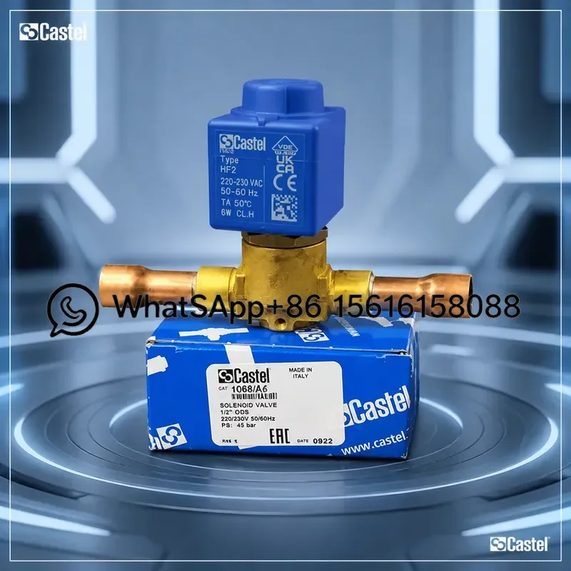 Original Castel Castor Refrigeration Solenoid Valve 1068/3A6 1068/4A6 for Air Conditioner Cold Storage HVAC System Parts