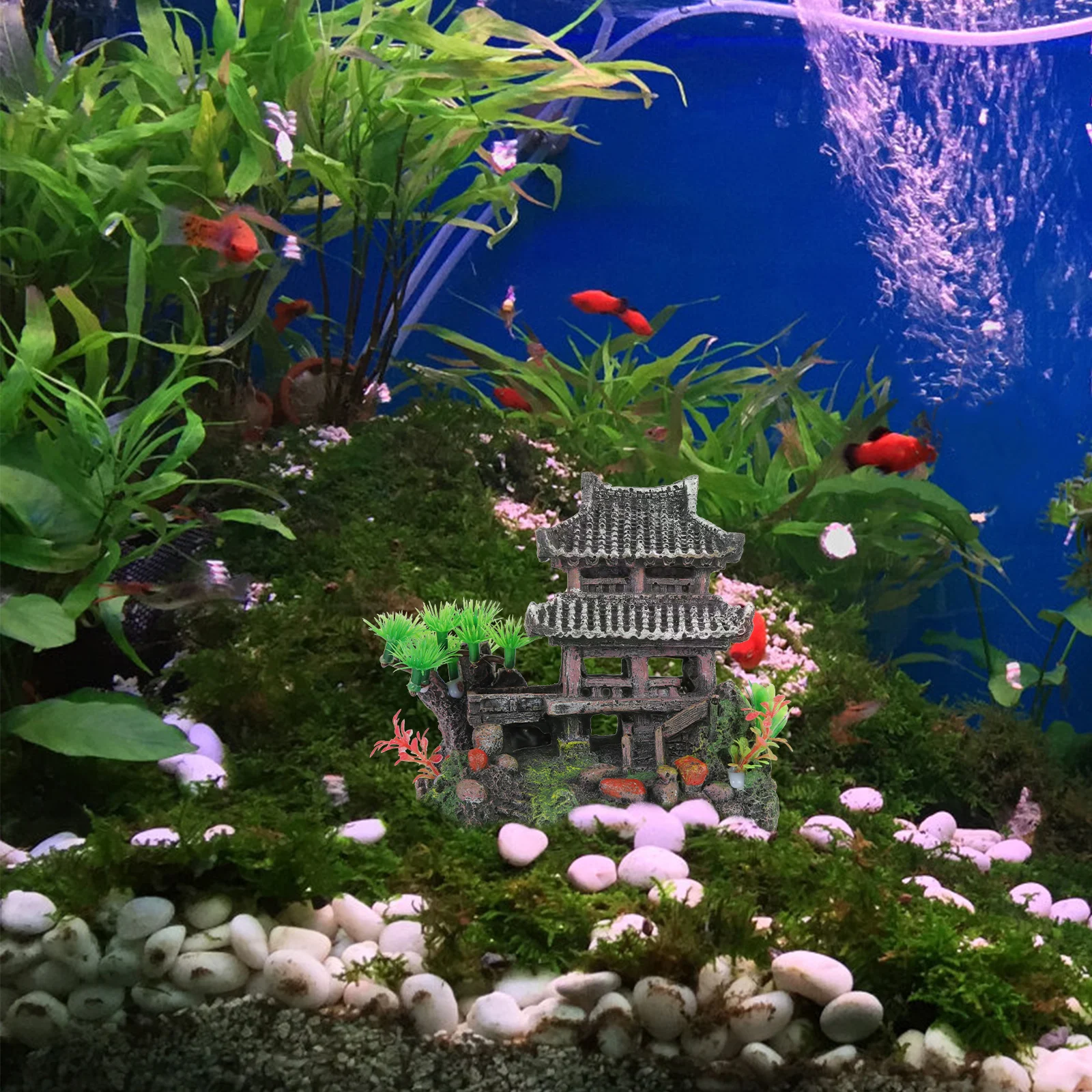 

Fish Resin Aquarium Decorative Hideaway Cave Ornament Simulation Small Resin Craft Underwater Hiding Place for Fish Tank