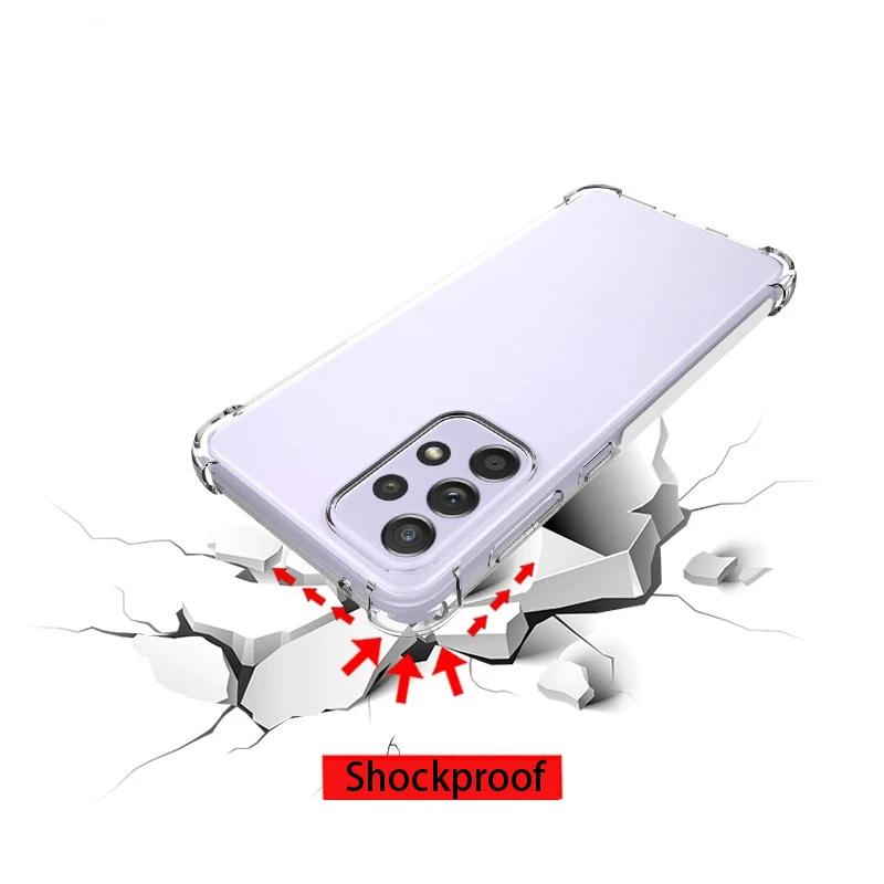 Luxuriöse klare Silikon-Handyhülle für Samsung Galaxy A53 5G A33 A13 A73 A23 5G A31 A51 A71 A52S A72 A22 A32 A12 Soft Cover – Detail 2