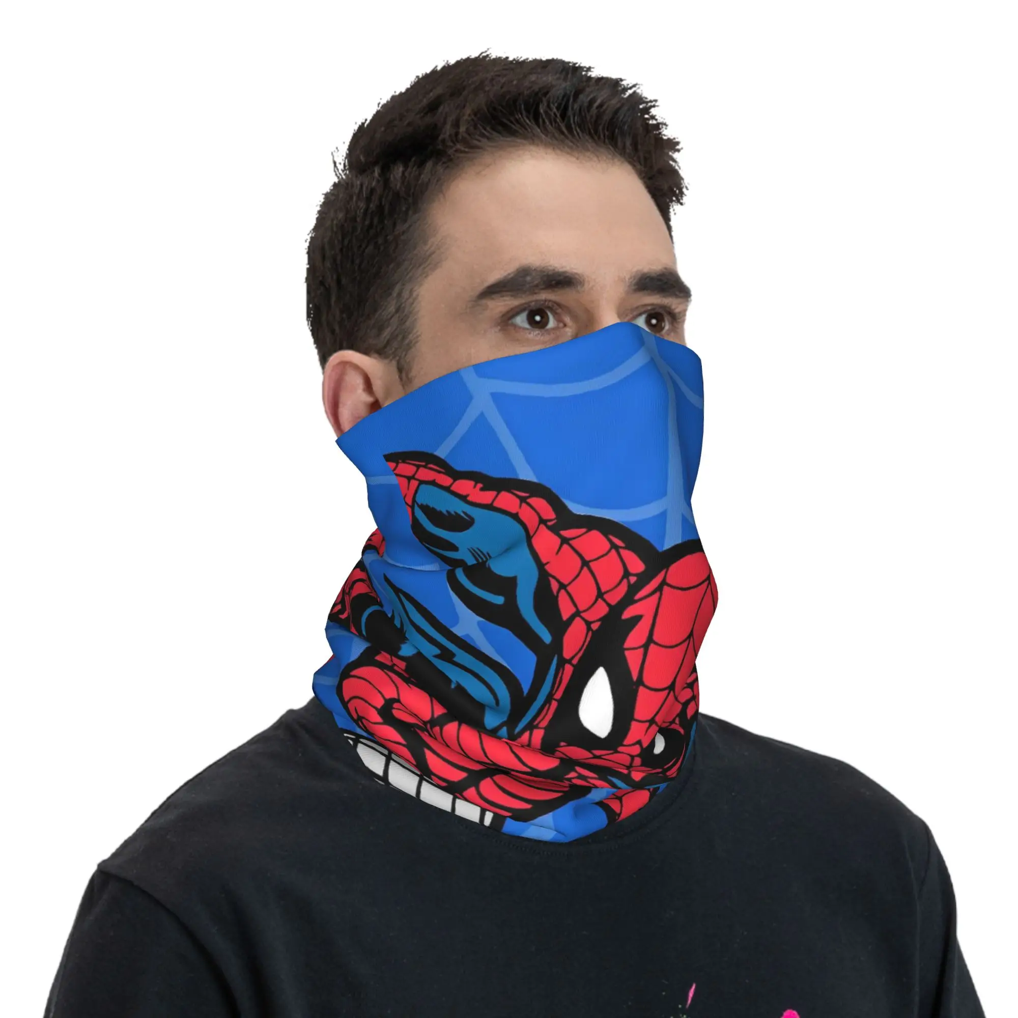 S-Spiders Heroes Bandana  y2k Cool Cycling Mask Hiking Camping Anti-UV Balaclava Graphic Neck Warmer Tactical Mask
