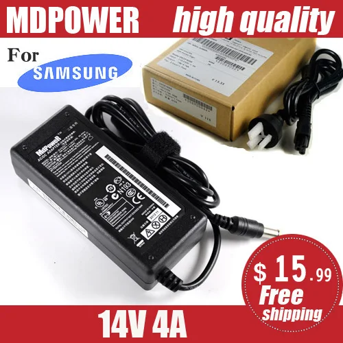 Fuente de alimentación de 14V 4A para monitor Samsung LCD SyncMaster, adaptador de CA, cargador SVD5614 14V 3.215A 1.07A 1.786A 3.215A 4.14A S24A350H