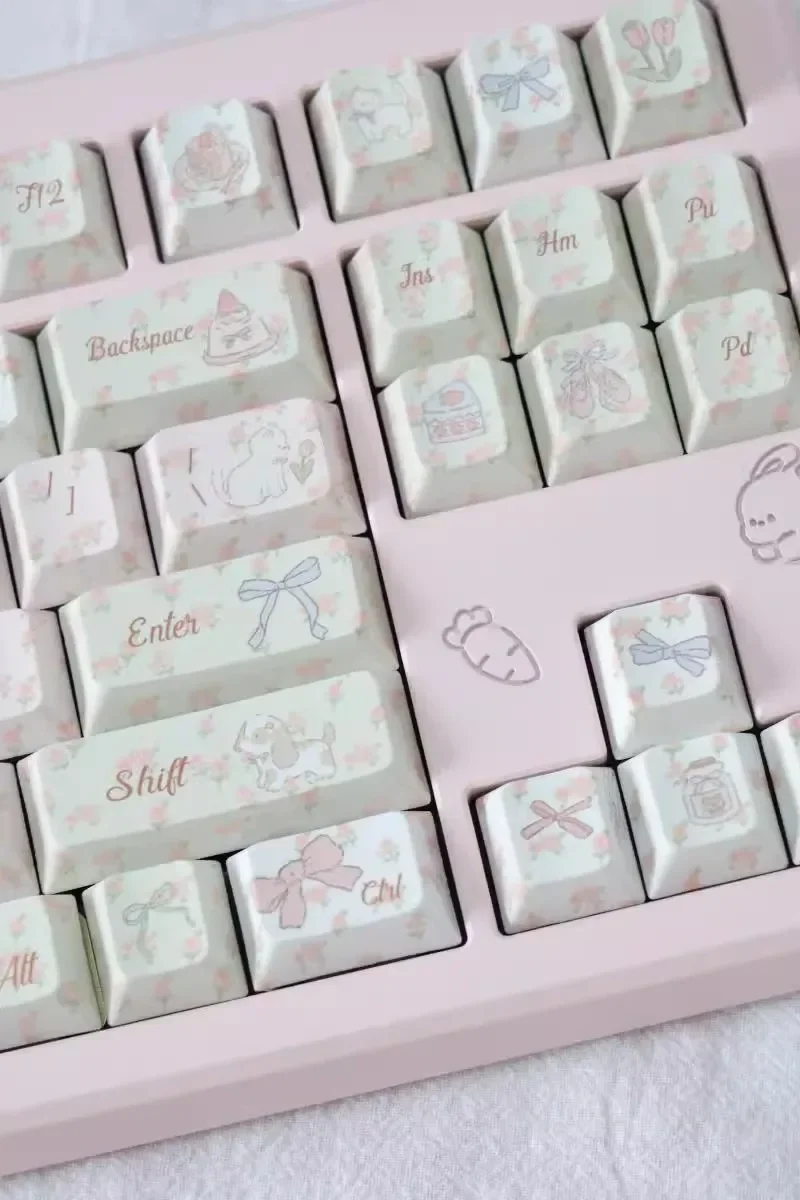 LlilyX-teclas de laboratorio personalizadas, 140 teclas, MOA Cherry, altura Kawaii, Teclado mecánico, juego Original, Pc, accesorios para jugadores, regalo