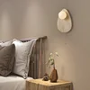 Vintage Natural Stone Art Decoration Wall Lamp Interior Glass Lampshade Led Light With Pull Chain Bedroom Decor Sconce 2