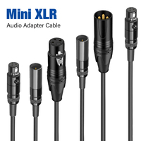 Mini XLR Male to 3Pin-XLR Female Converter Cord, XLR to Mini XLR Mic Audio Adapter Cable for Label Microphone, Equalizer 1m 10m