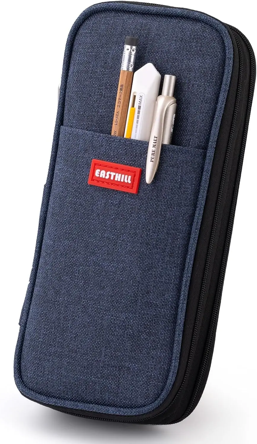 

Вместительный пенал для девочек, расширяемая сумка для ручек из прочной ткани с гладкой молнией