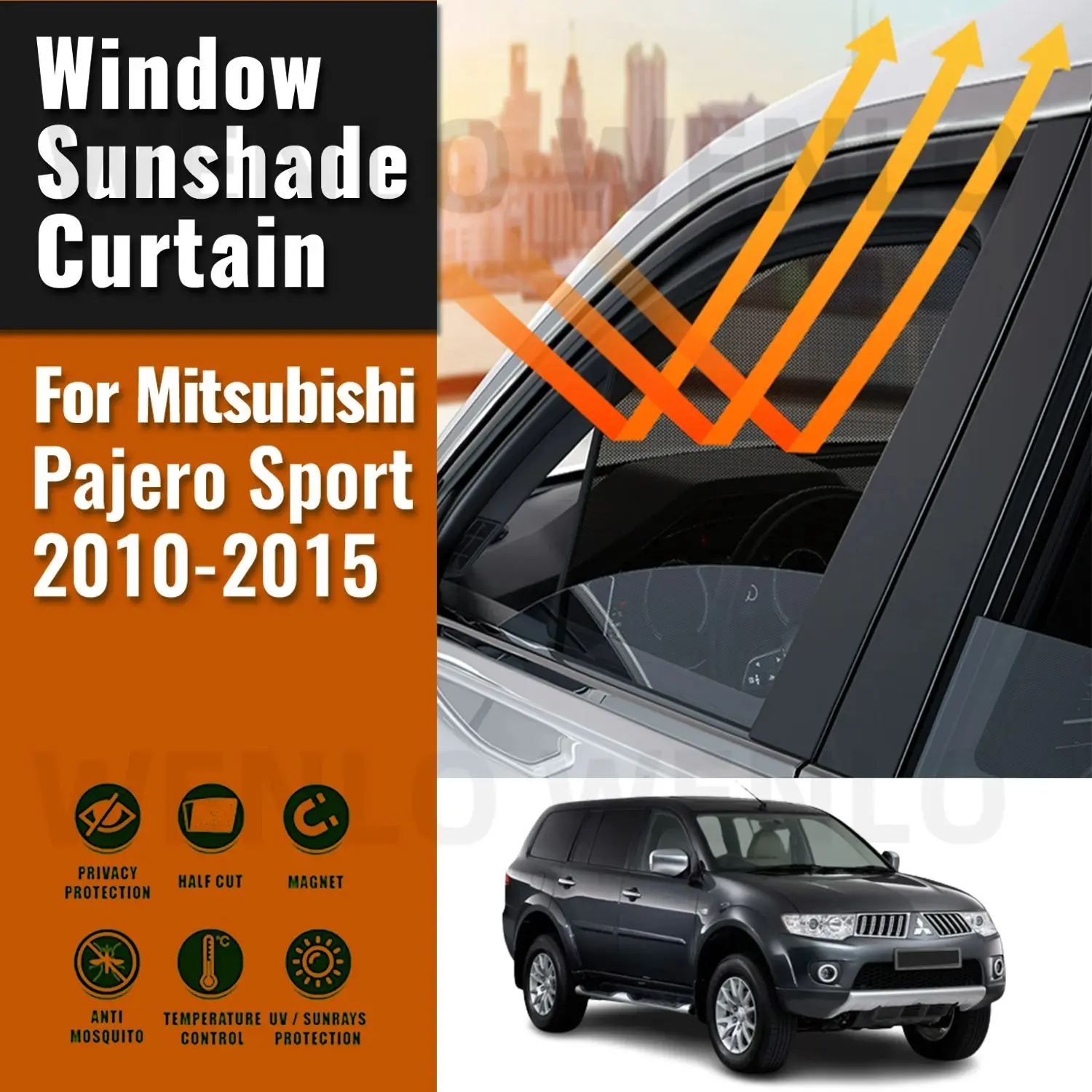 

Магнитный солнцезащитный козырек на лобовое стекло для Mitsubishi Pajero Sport 2010-2015