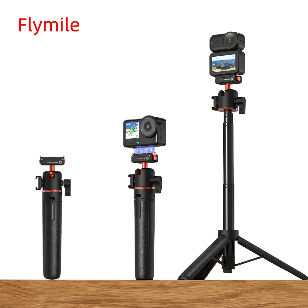 Tripé magnético de liberação rápida flymile para dji osmo action 6/nano, portátil e extensível, para dji osmo nano/action 6 acessórios