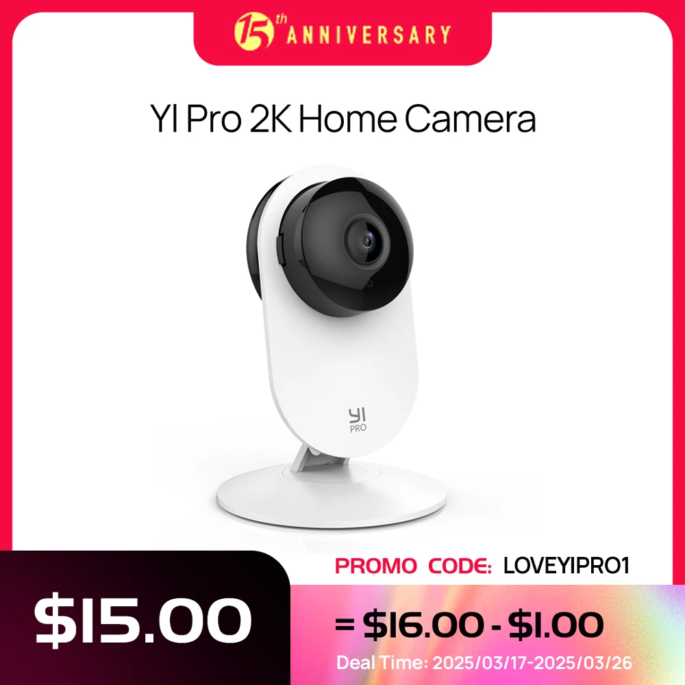 YI Pro 2K 3MP Wifi Home Camera Smart Video with Motion Detection Security Protection Surveillance System Pet IP Cam