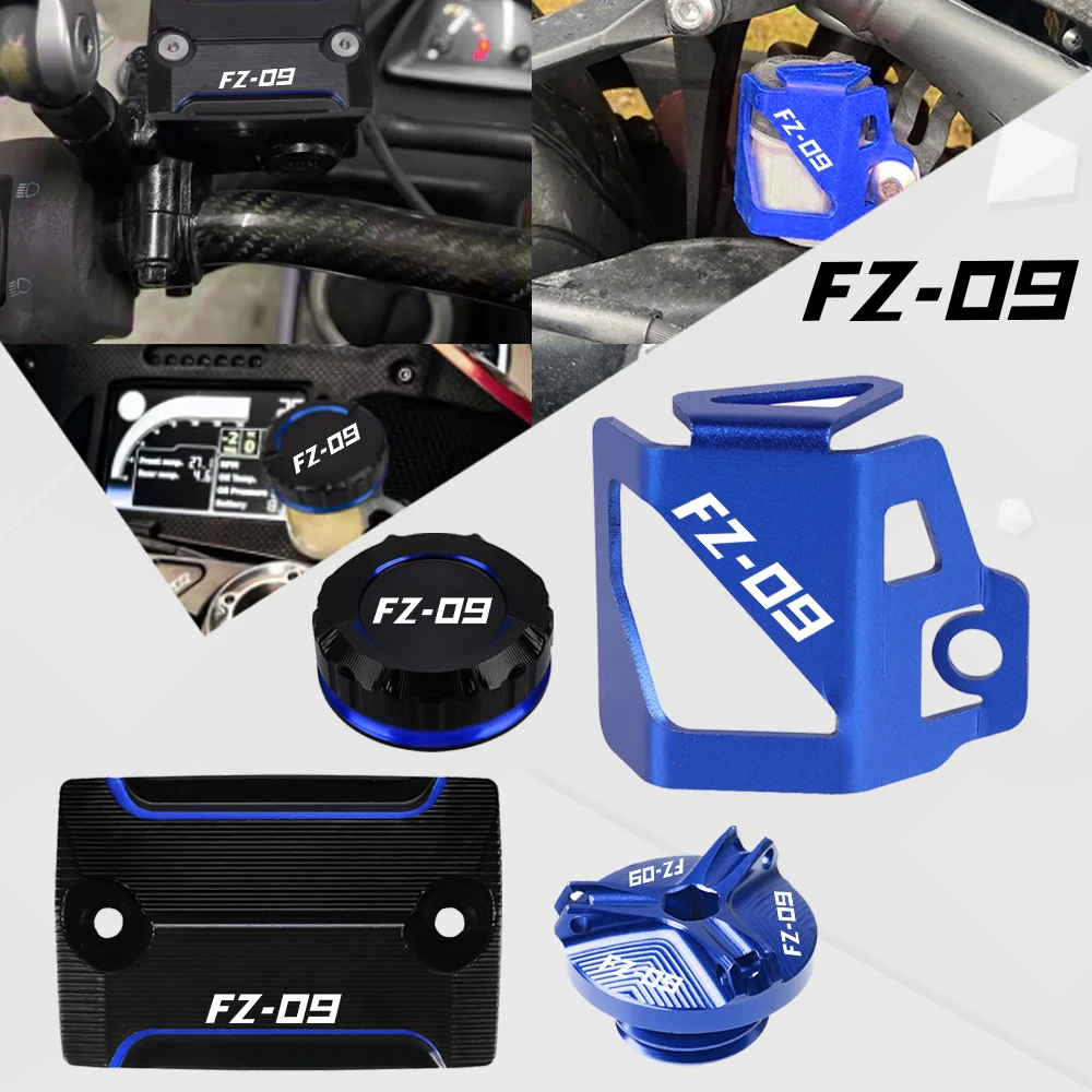 

FZ-09 FOR YAMAHA FZ09 2014 2015 2016 2017 FZ 09 Front Brake Fluid Reservoir Cover Engine Oil Filler Cap Rear Master Cylinder CAP