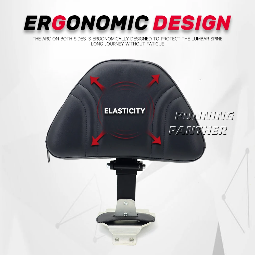 NEW Motorcycle Adjustable Stitched Driver Rider Seat Backrest Pad FOR HONDA Goldwing GL1800 2018-2022 2021 2020 2019 - Image 2
