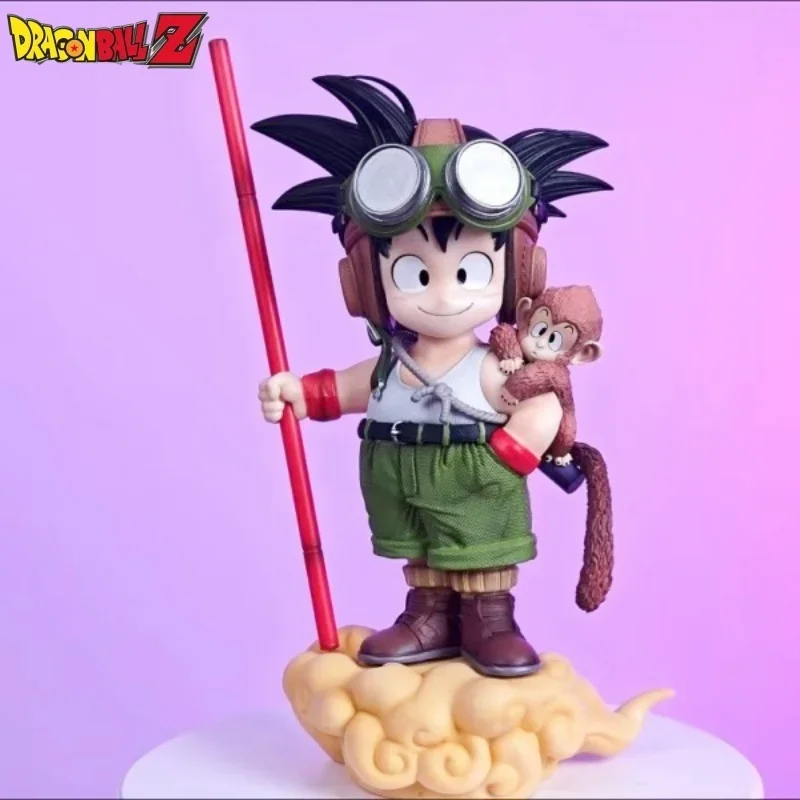 

2024 Anime Dragon Ball Son Goku Figure With Monkey Kid Goku Action Figure 26cm Pvc Statue Collection Model Toys Xmas Gifts