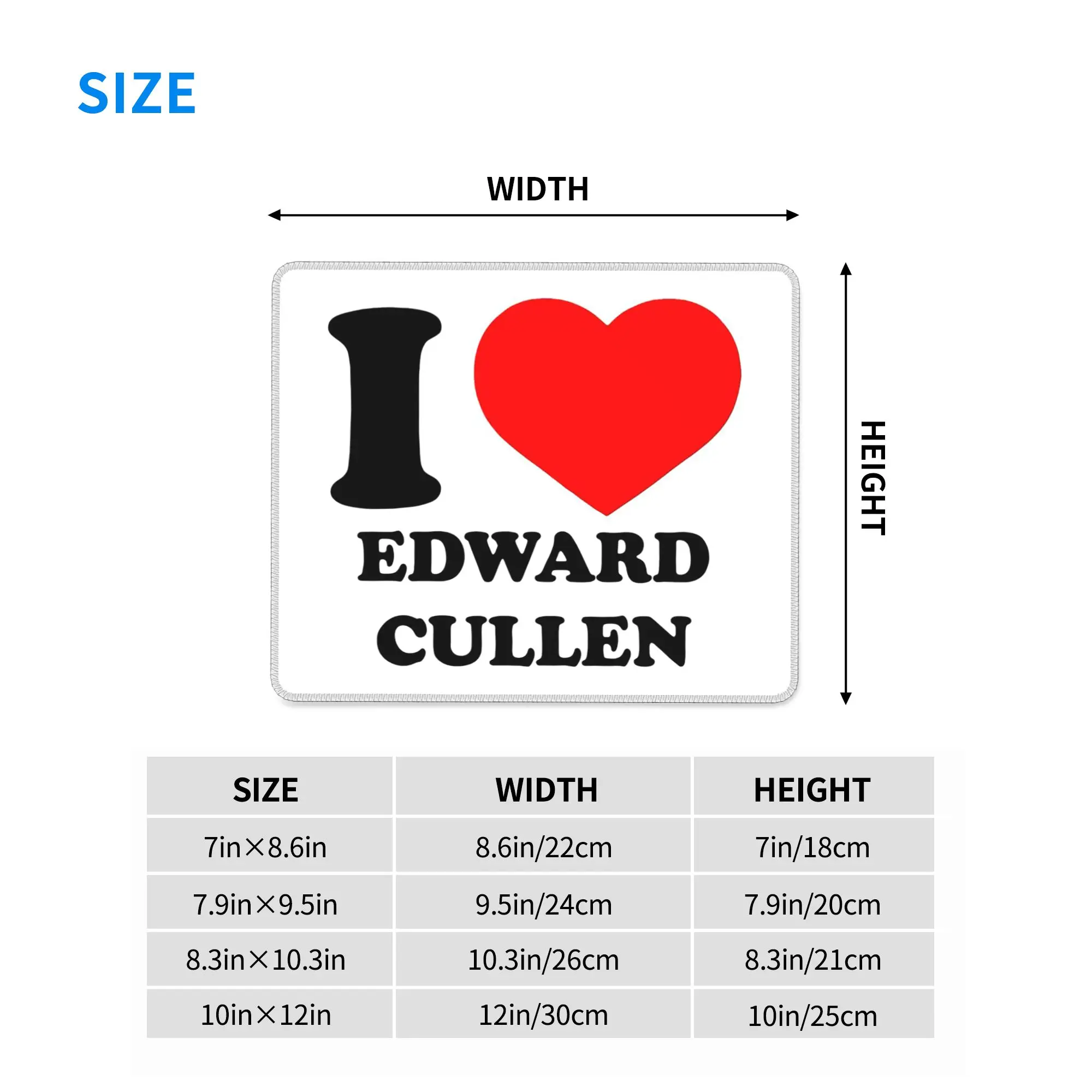 Edward Cullen Twilight Mouse Pad Computer Keyboard Mouse Mat Gamer PC Laptop Desk Mat Office Accessories Table Mats