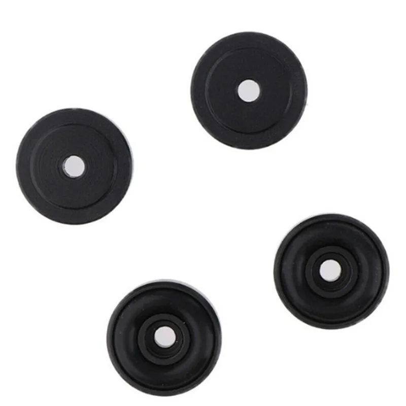 4 قطعة/المجموعة الأسود الألومنيوم المتكلم مشغل أقراص مضغوطة القرص الدوار راديو مكبر للصوت قدم وسادة حصيرة حامل خزانة عزل قاعدة