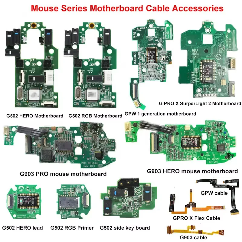 Compatible mouse motherboard GPW/GPRO X SurperLight G502 HERO/G502 LIGHTSPEED/G903/G903hero cable repair replacement parts