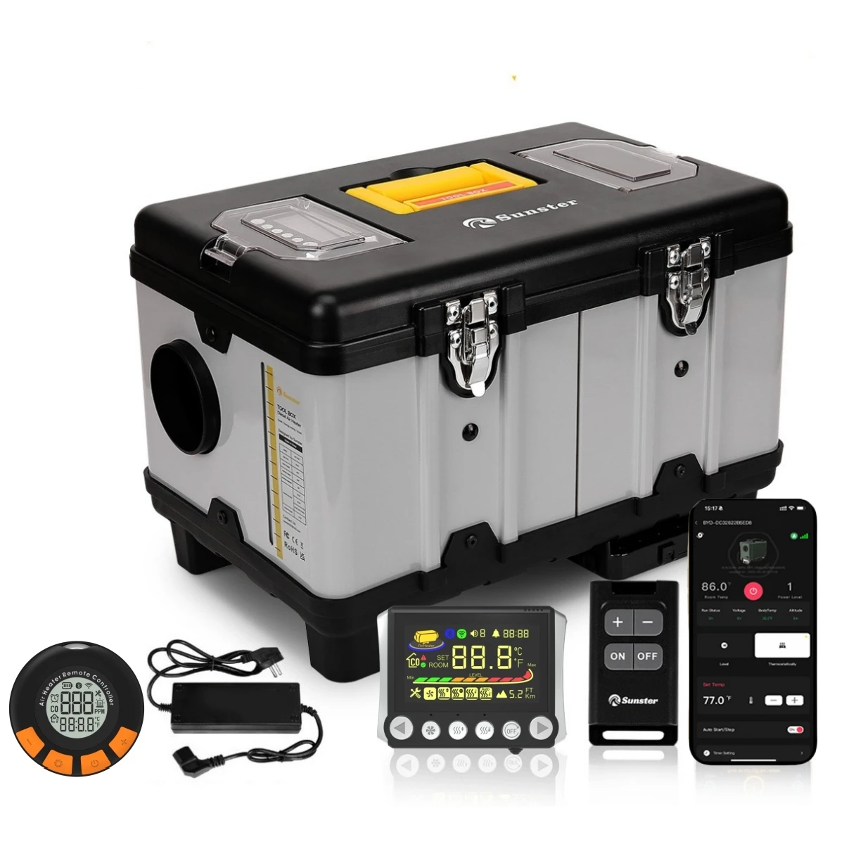 8KW TB10PRO Dieselhulpverwarmer 110-220V AC 12/24V DC met modus op grote hoogte en ventilatiemodus Ultrastil voor campers kamperen - afbeelding 2