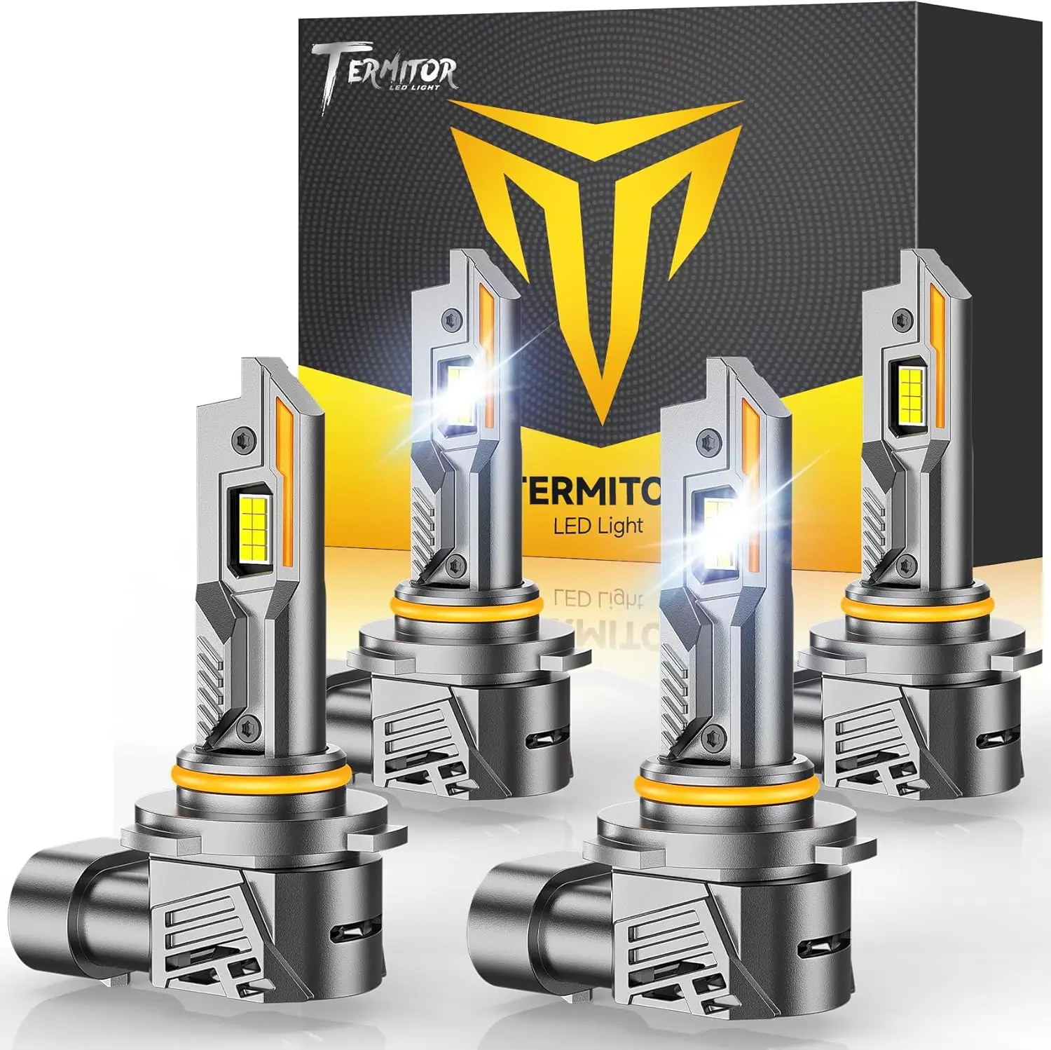 

Ультраяркие светодиодные лампы 9005/9006, 12 ярких ярких, холодный белый цвет 6500 К, противотуманные фары Plug & Play, упаковка из 4 шт.