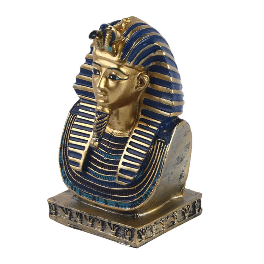 Resin Egyptian Pharaoh Adornment Figurine Craft Adornment Egyptian Pharaoh Bust egypt decoration home decor