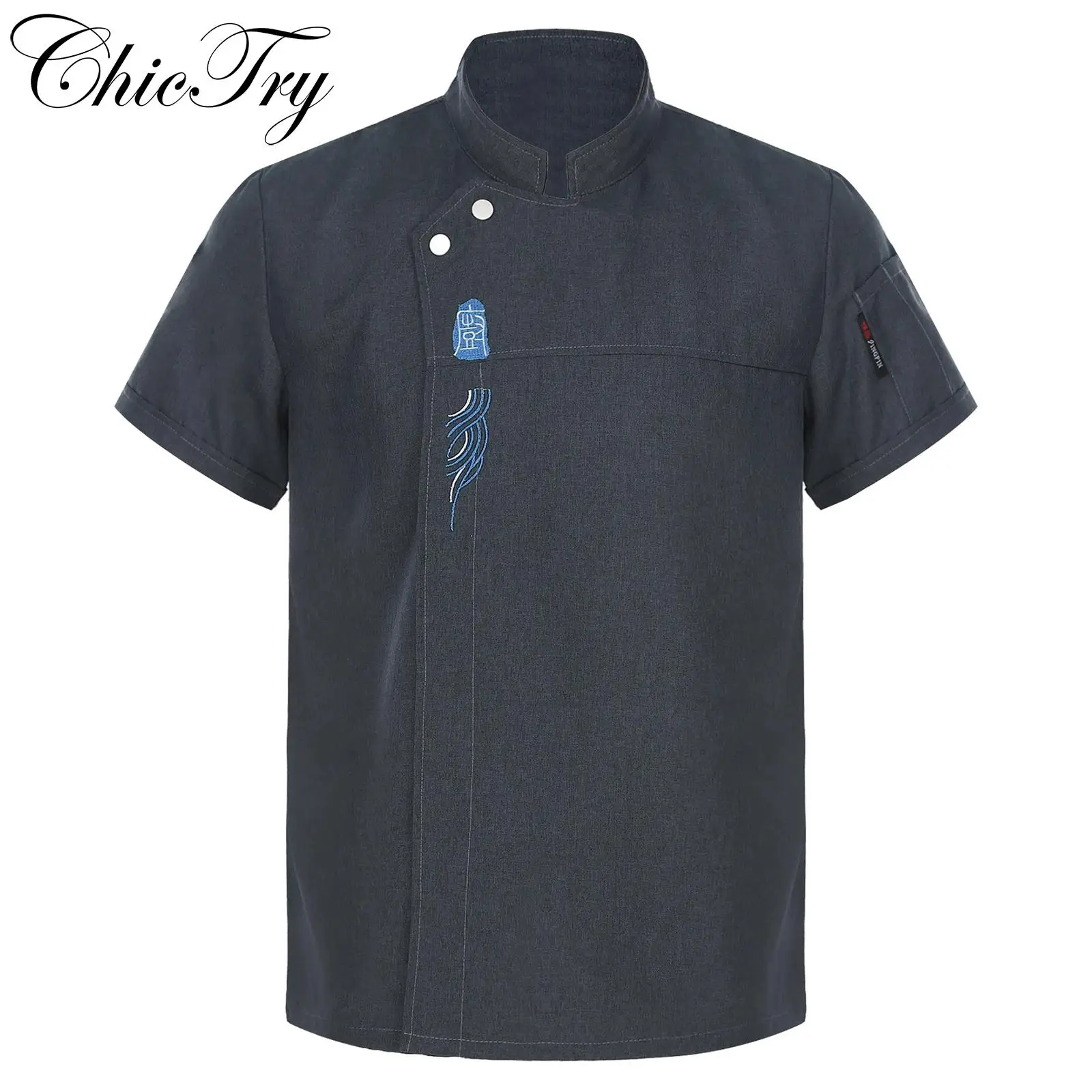 Chemise de chef à manches longues pour hommes, uniforme de travail, veste de restaurant de cuisine, manteau de chef professionnel, vêtements de cuisine, travail de cuisson, Y