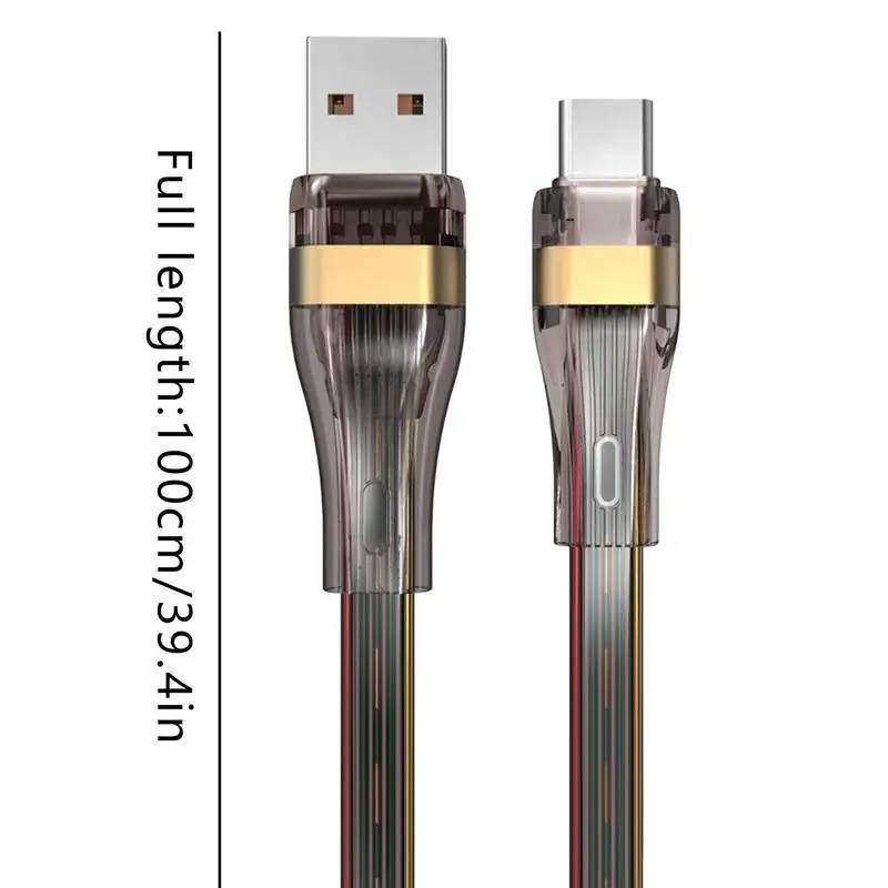 USB C Cable USB To Type C Charger Cord 5A 100W Charger Fast Charging Cable PD Fast Charging Type C Cable For Flat Cell Phone