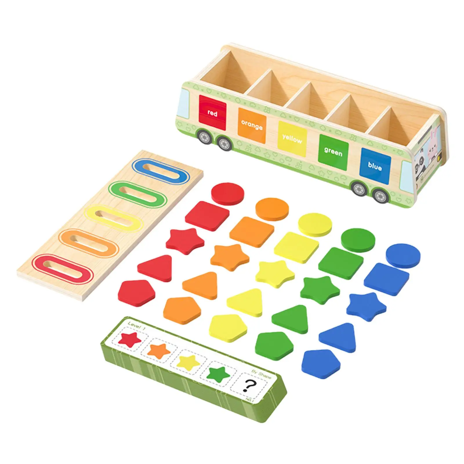 Wooden Color and Shape Sorting Toy Educational Toys for Kids Baby Gifts