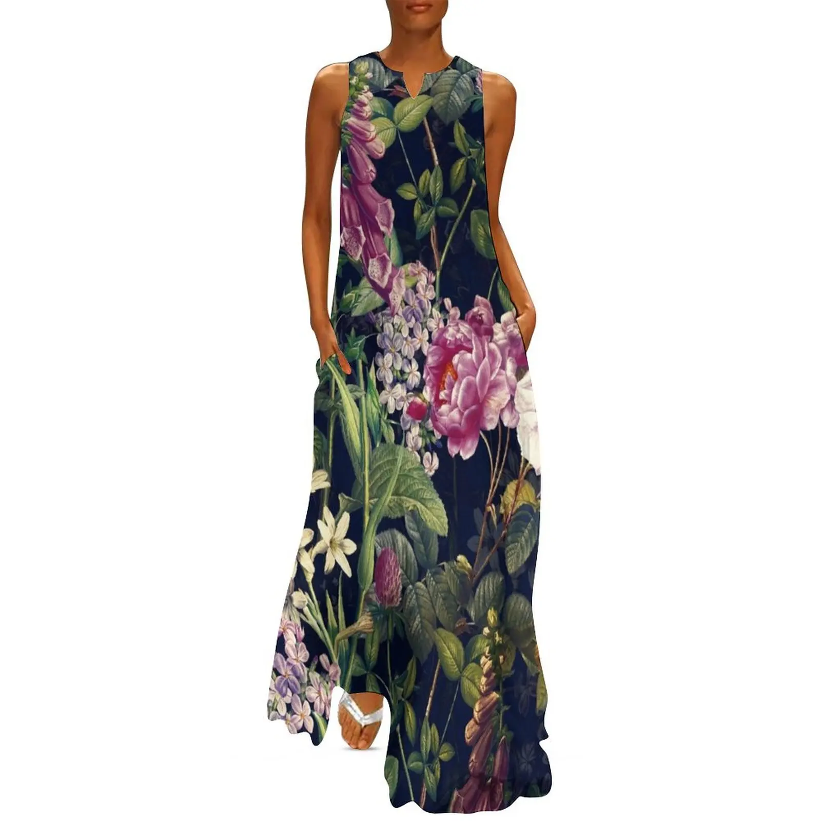 

Midnight Forest VII Long Dress beach outfits for women Women"s summer long dress african dresses for woman