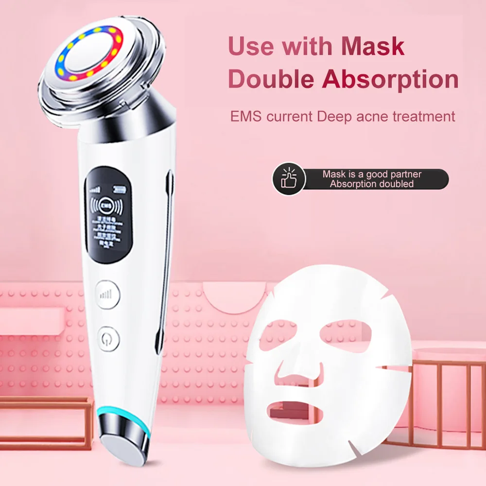 Facial Cleanser Face Lift Device Microcurrent Skin Rejuvenation Facial Massager Light Therapy Anti Aging Wrinkle Skin Care Tools