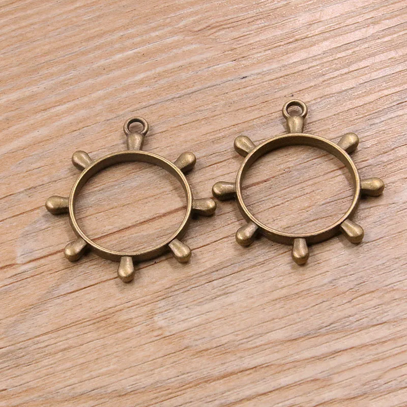 5pcs 7 Style Round House Sun Charm Hollow Glue Blank Animal Pendant Tray Bezel Charms DIY Bracelet Necklace Handmade Bezel Mold