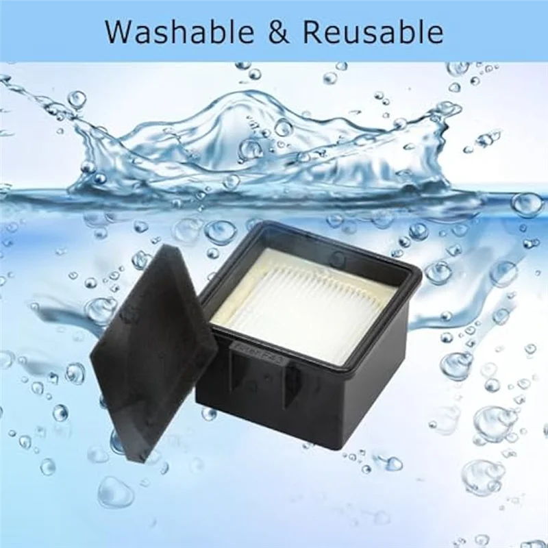 عبوة من قطعتين من فلتر HEPA عالي الجودة ومرشحات رغوة متوافقة مع مكنسة Dirt Devil F43 2PY1105000 البديلة المستقيمة