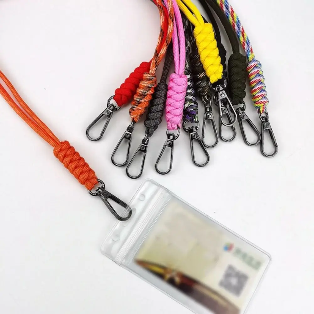 Paracord Keychain Lanyard Rotation Buckle High Strength Parachute Cord Emergency Anti-loss Backpack Key Ring Neck Hanging Rope