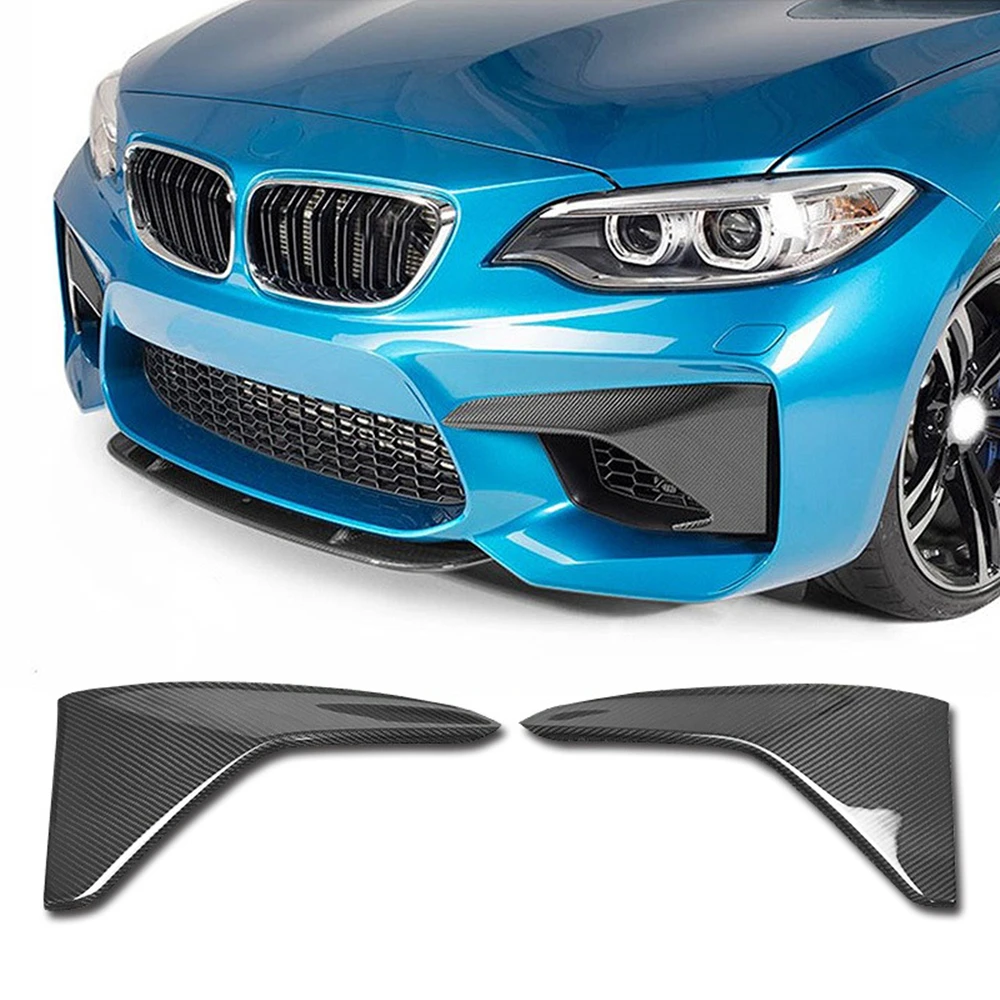 

Carbon Fiber Front Side Air Vent Splitter Trim Eyebrow Upper Fog Light Intake Spoiler For BMW F87 M2 Coupe 2 Door 2016 2017 2018