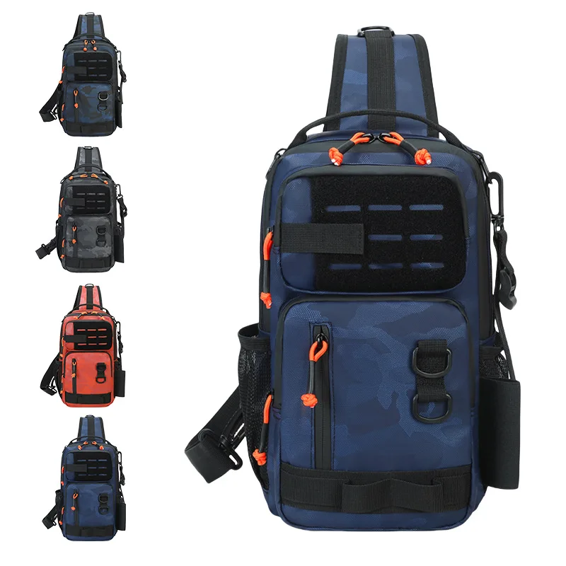 City Jogging Bag Lure Fishing Bag Men's Waterproof Large Capacity Shoulder Sling Bags Multi-functional Outdoor Angling Sports