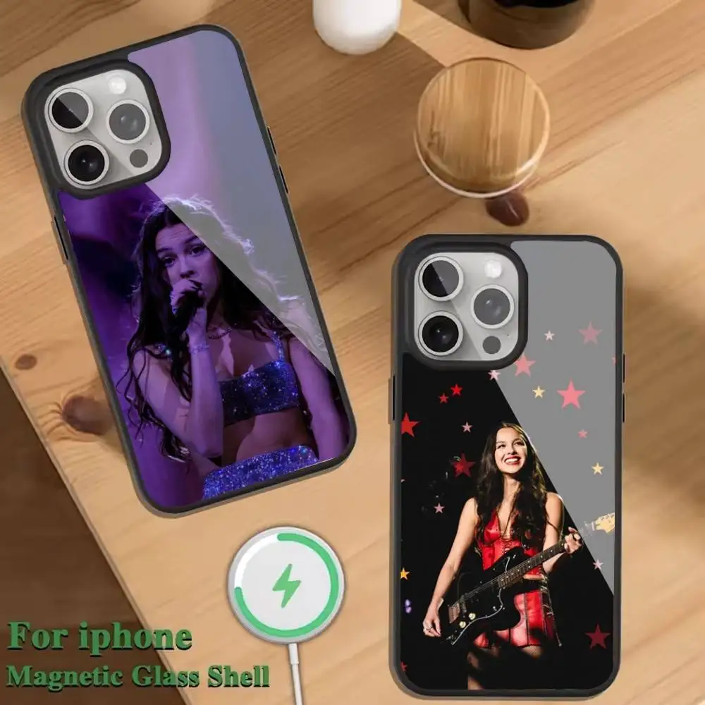 

Es O-Olivia singer Popularity Phone Case For Magnetic Wireless Charge Cover For iphone 16 15 14 13 12 11 Pro Max Plus Coque