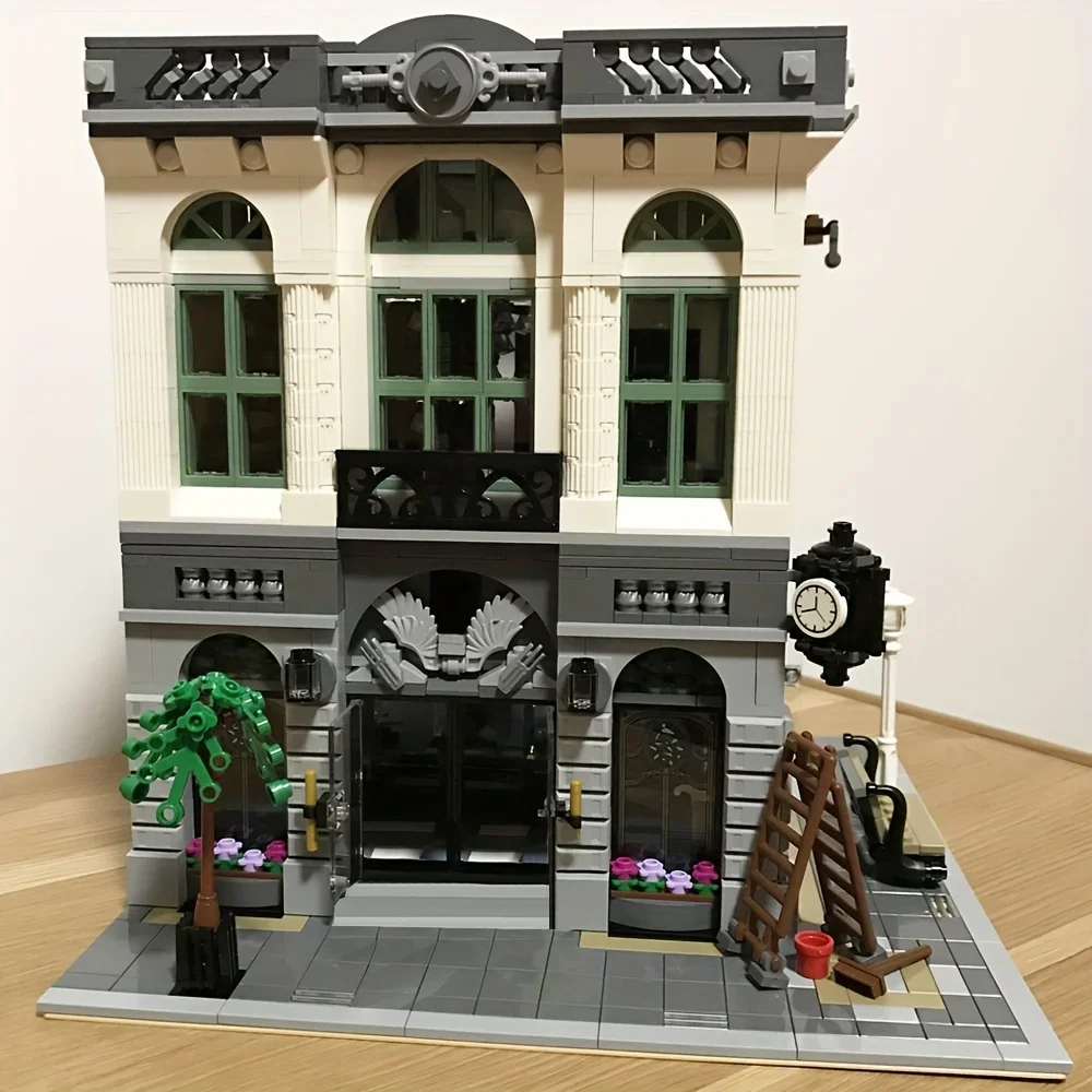 

Creative Expert bank street view Ideas Architecture Modularize Design Building Blocks Bricks Model Educational Toy Gift 2380PCS