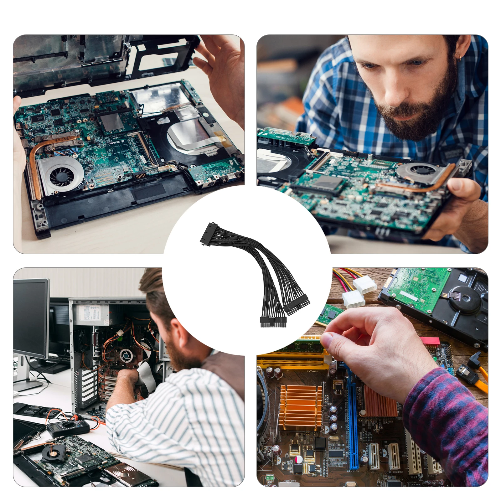 

Internal Pc Extension Cable 24pin Dual Atx Motherboard Power Adapter Motherboard Power Extension Cable Atx Pin Wire