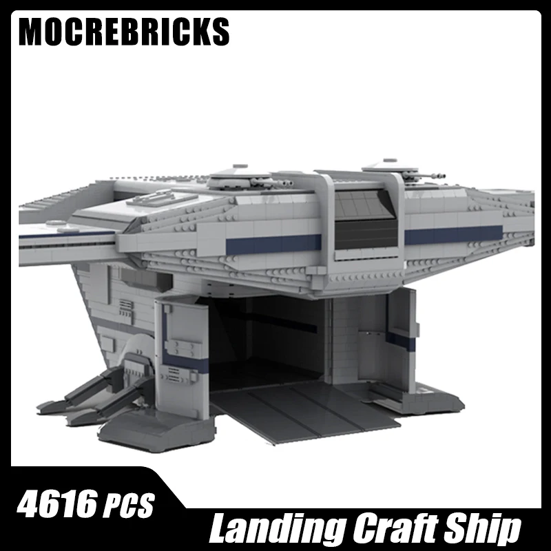 

MOC Space Wars Series Landing Craft Ship DIY Assembling Brick Building Block Model Children's Toys For Birthday Creative Gifts