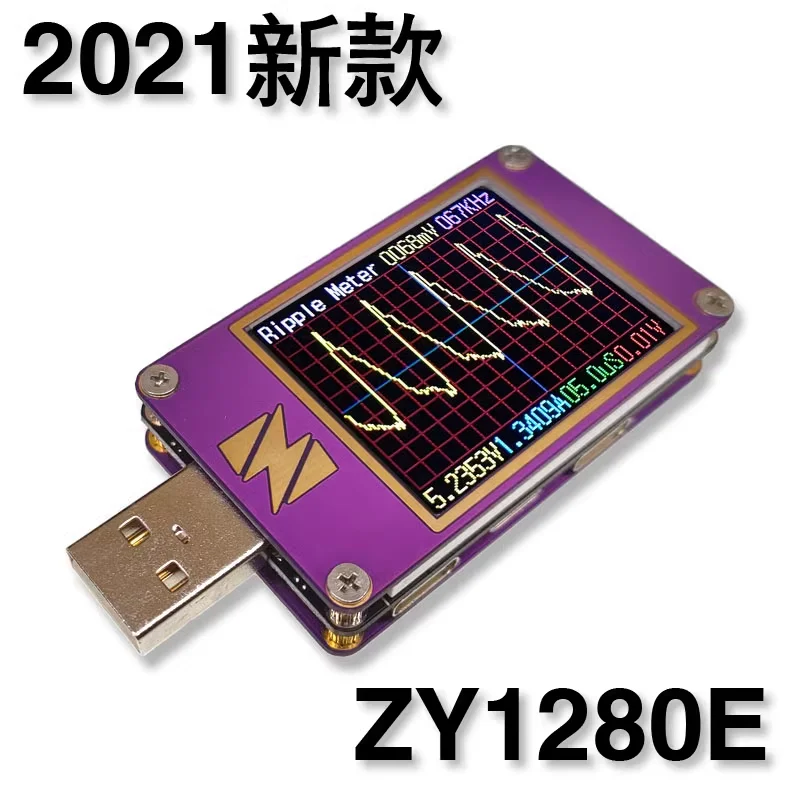 ZY1280E Oscilloscope USB Voltage Flow Capacity Tester Ripple Fast Charge Protocol PD3 QC4 SCP PSV OOC