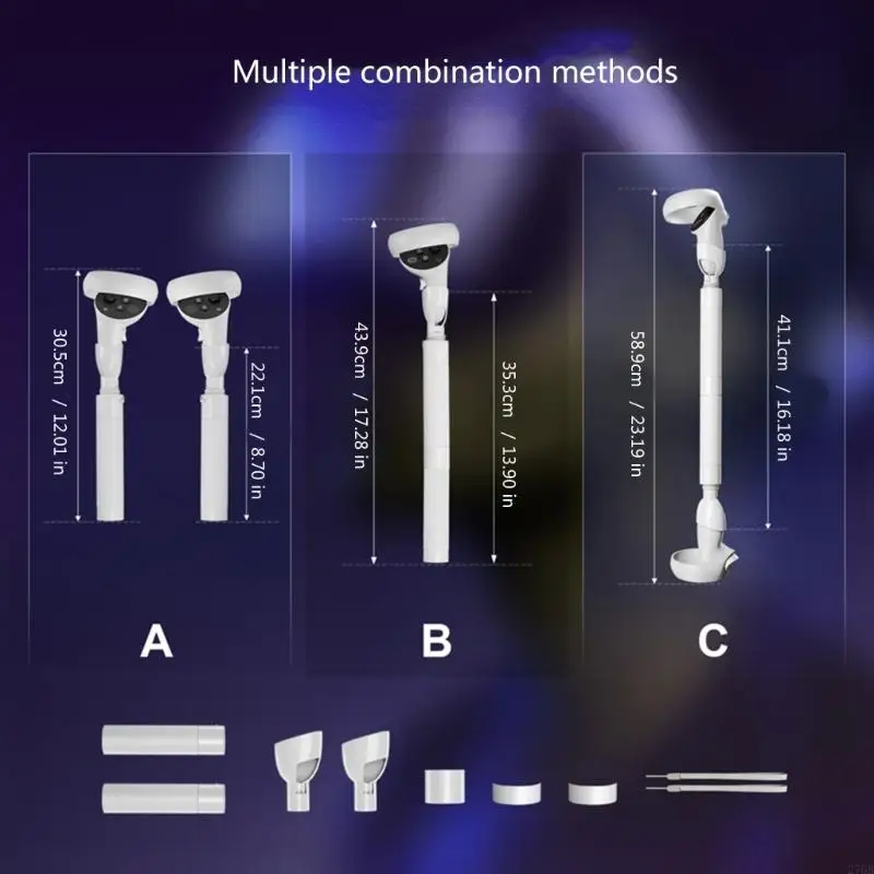 270B อัพเกรดส่วนขยาย Grips เกมที่จับเปลี่ยนสำหรับอุปกรณ์เสริมการเล่นคู่แขนยาว 2 แขนยาว