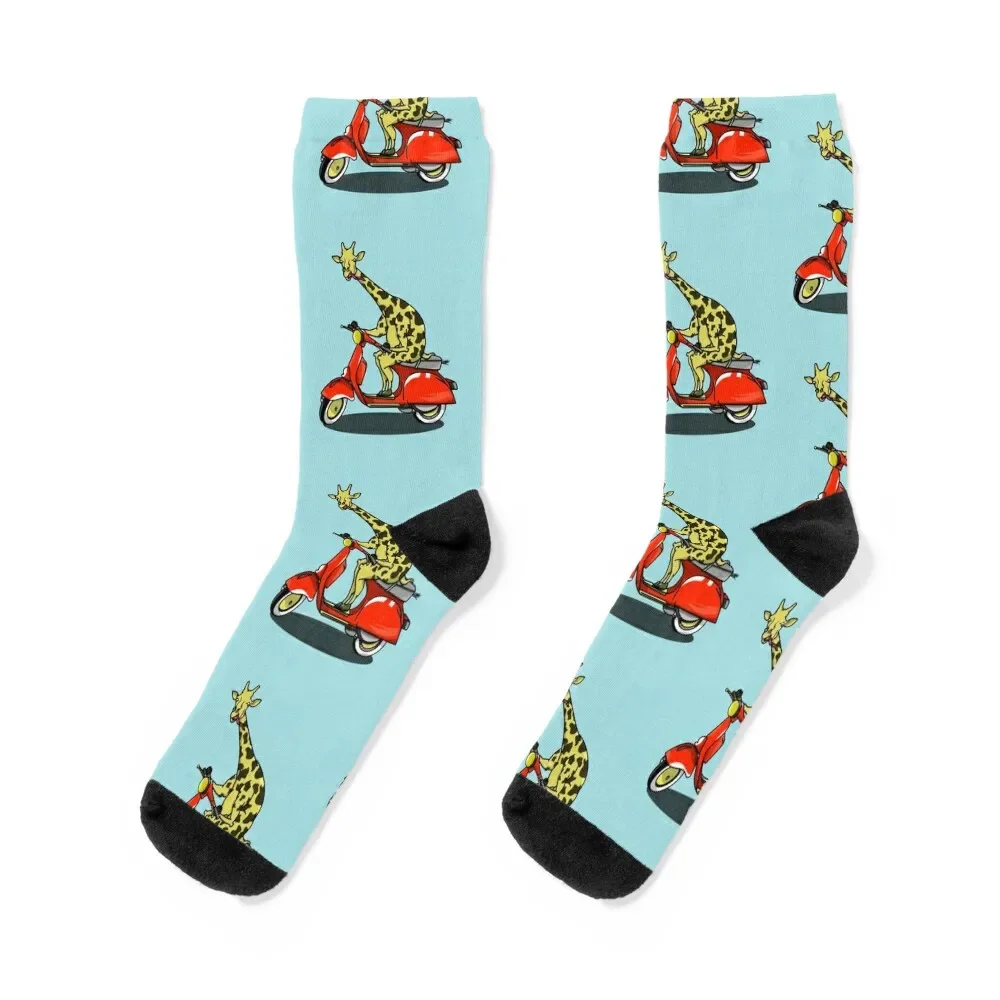 

Giraffe Riding A Moped Socks Soccer cycling new in's tennis Designer Man Socks Women's
