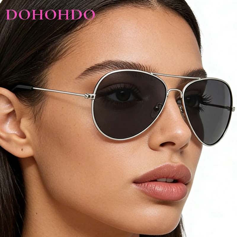 

Vintage Luxury Brand Designer Metal Oversized Pilot Punk Sunglasses Women Men Driving Traveling Fishing Eyeglasses UV400 Очки