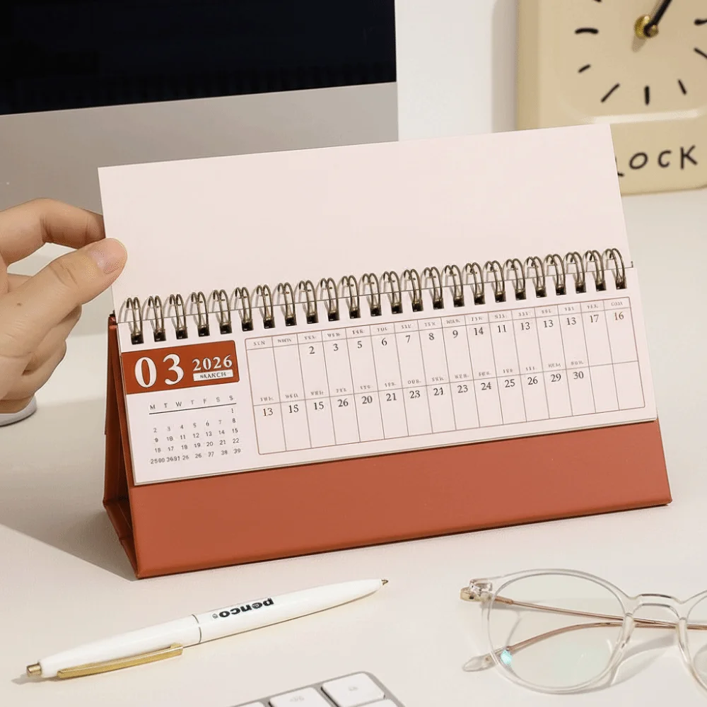 

2026 Desktop Calendar 2026 Standing Flip Calendar Minimalist Design Spiral Binding 2026 Desktop Calendar Standing Format