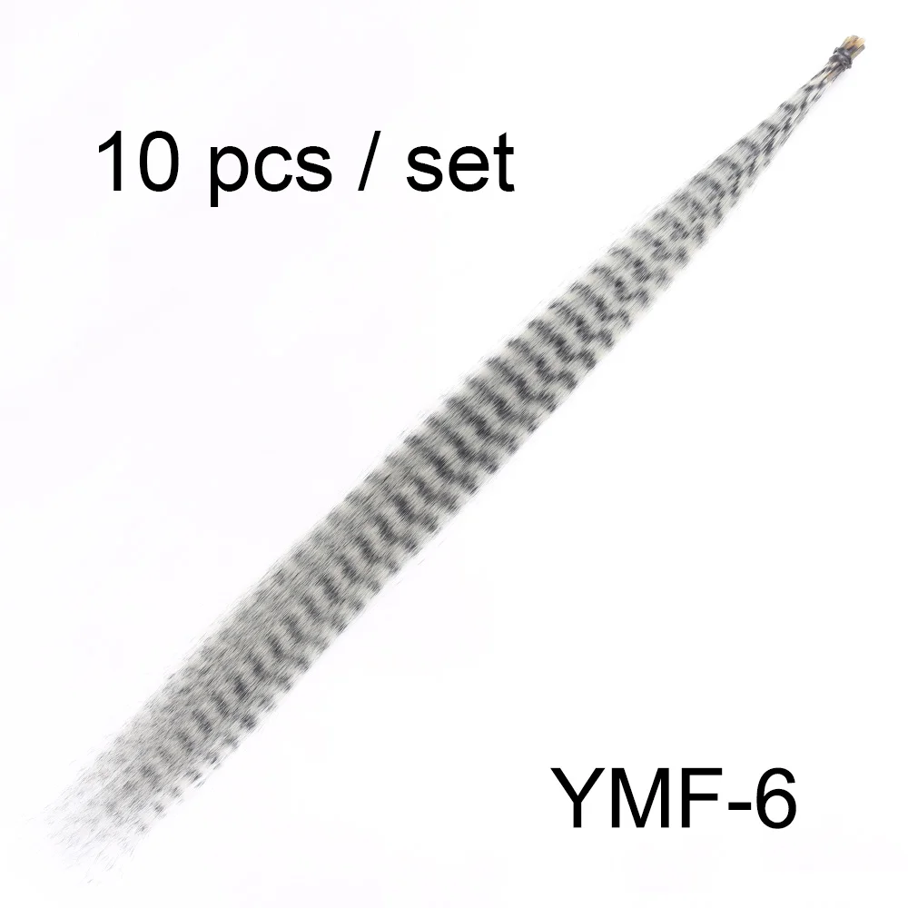 Colored Strands for Hair Feather Extension, 10 Pieces