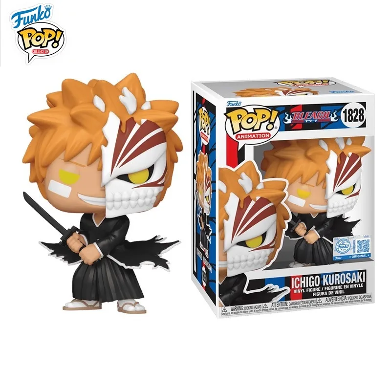 

Funko POP Original BLEACH Anime Figure Half Mask Kurosaki Ichigo Semi-virtual Limit Action Figure Toys for Boys Girls Kids Gift