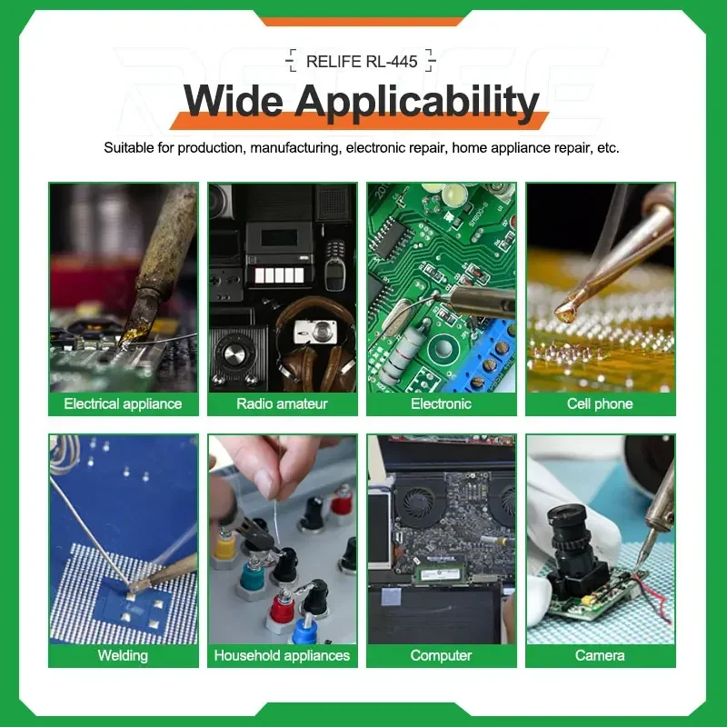 RELIFE 25g Solder Wire Rosin Core Soldering Tin Wire RL-445 0.6/0.5/0.4/0.3mm for Various Electronic Phone PCB CPU Welding Tools