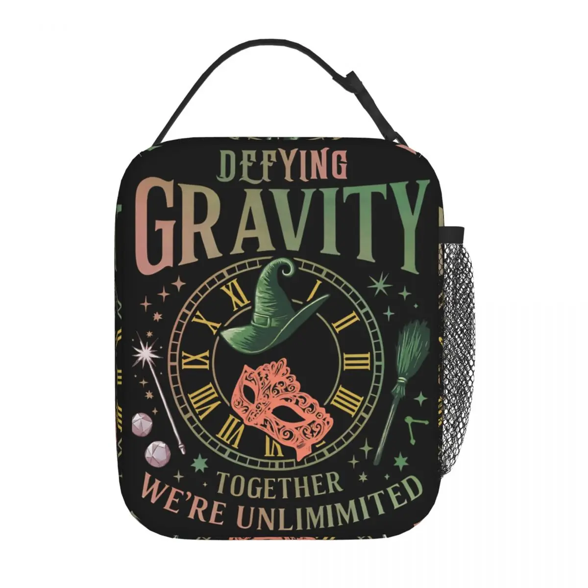 Defy Gravity Shirt Retro Wicked Insulated Lunch Bag Leakproof Reusable Cooler Bag Tote Lunch Box Beach Picnic Food Storage Bags