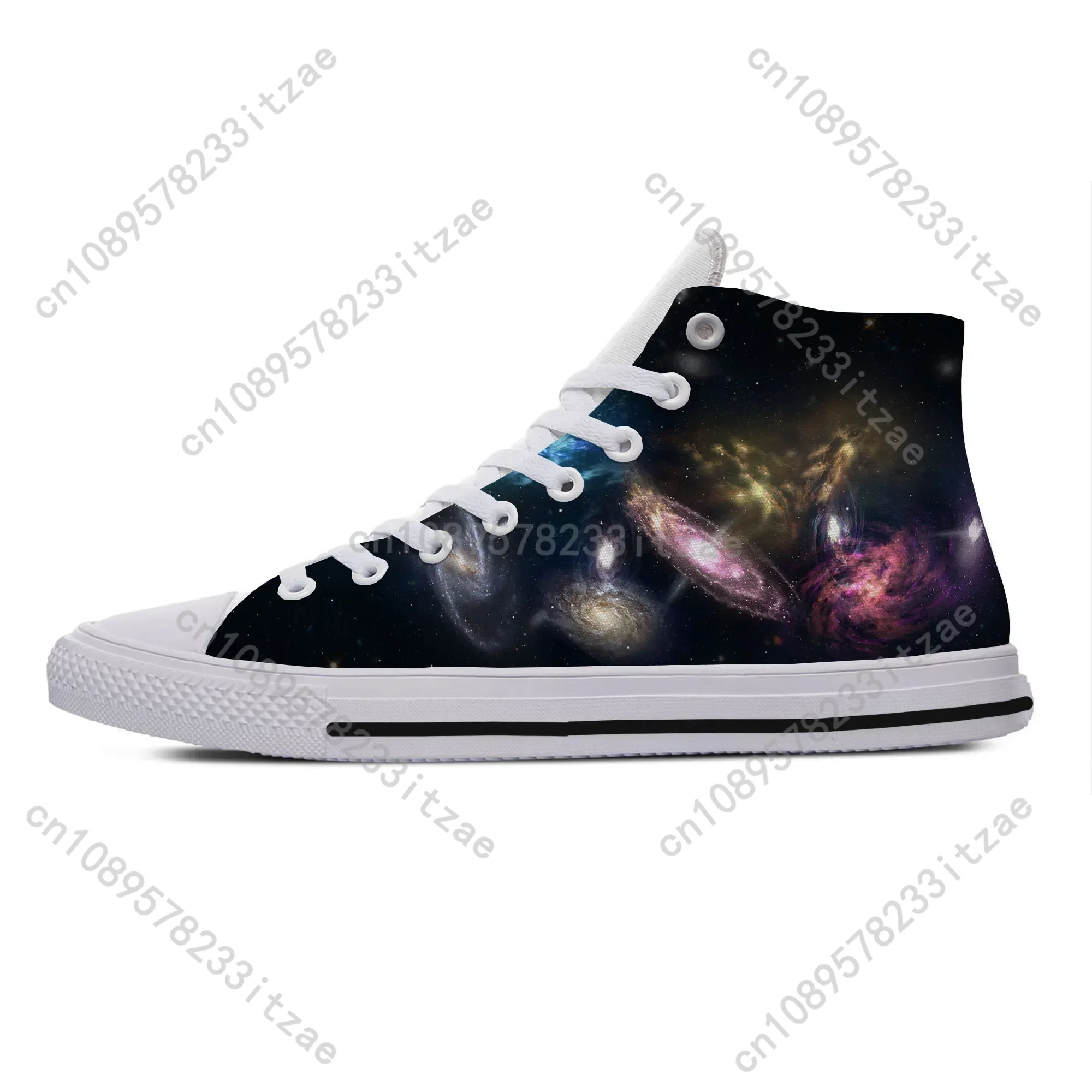 Hot Summer Cool Universe Planet Novelty Design High Top Canvas Shoes Men Women Casual Breathable Sneakers Classic Board Shoes